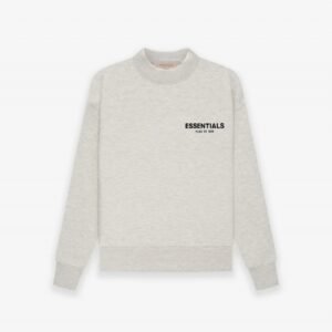 Essentials Light Oatmeal Crewneck Sweatshirt